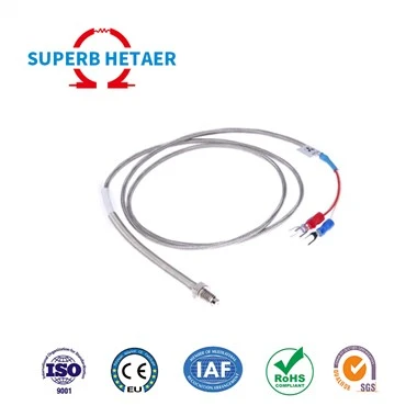 PTFE थर्मोकपल कस्टमाइज्ड नॉन-स्टैंडर्ड थ्रेडेड थर्मल रेसिस्टर PT100 / PT1000